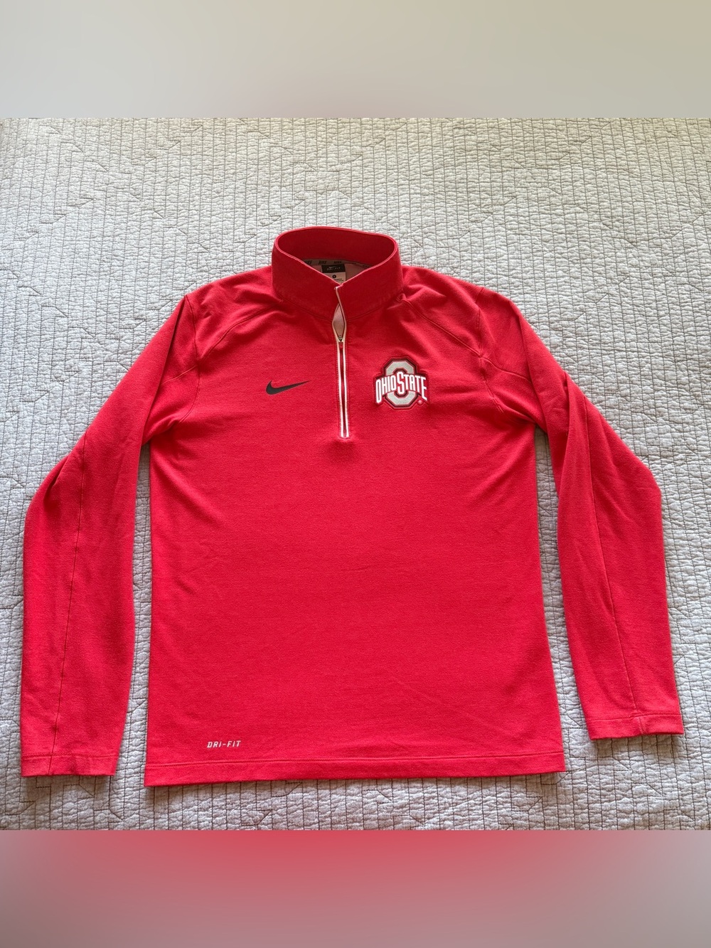 Nike Ohio State Buckeyes Dri-FIT 1/4 Zip Pullover Red Men’s Small